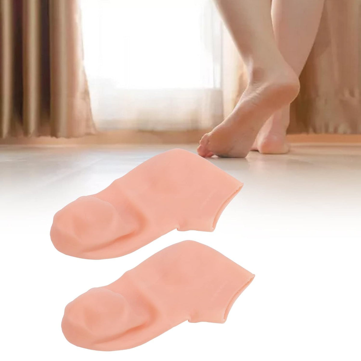 Silicone moisturizing socks softening dry cracked feet with aloe Main image