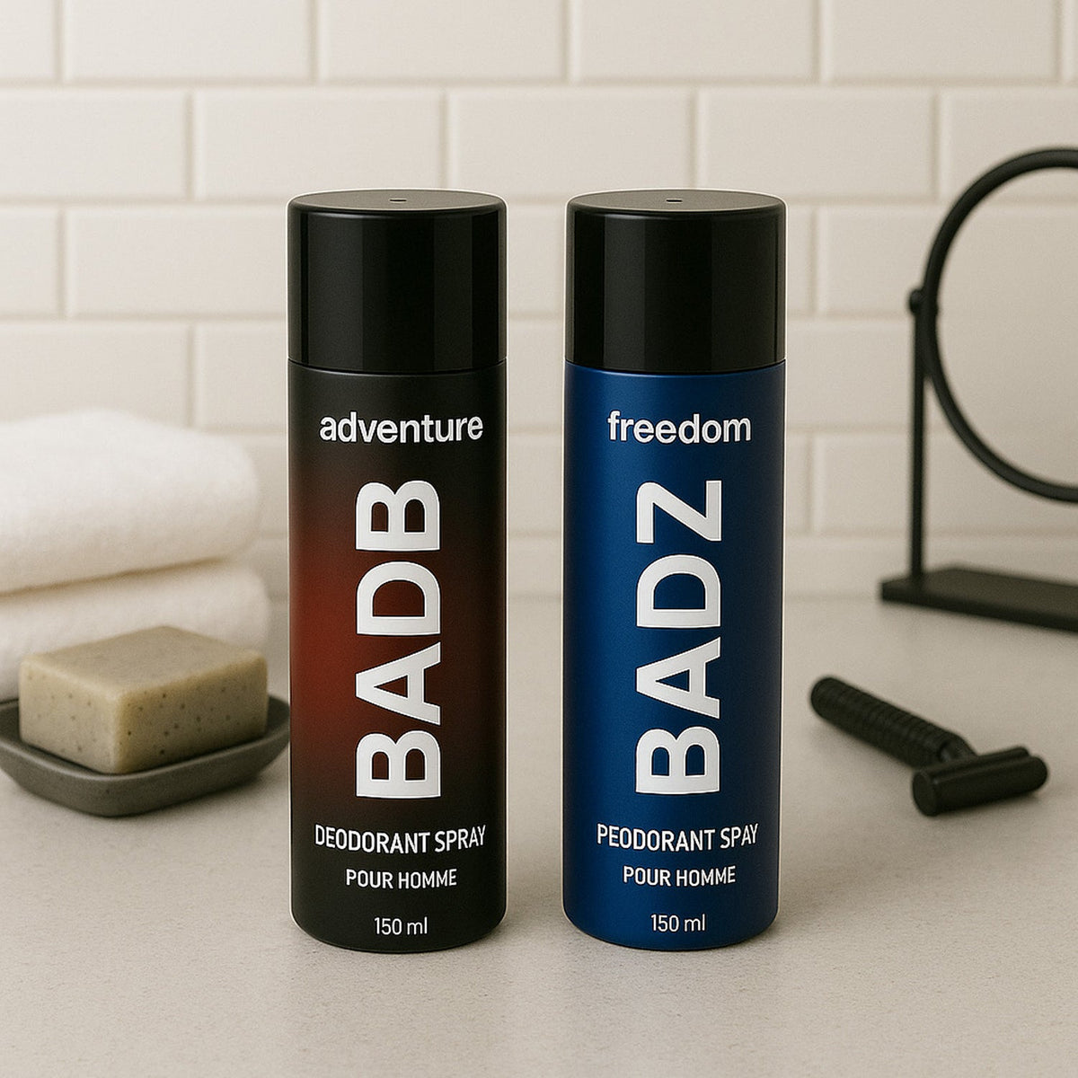 Men’s deodorant body spray 150ml metal can with Adventure Freedom scent Main image