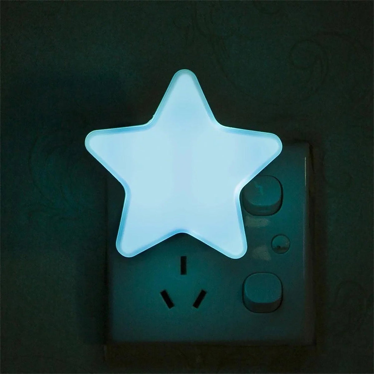 Glowing 3D Night Light creating a beautiful illusion on a bedside table. Main image