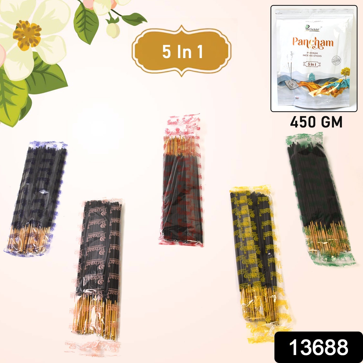 Premium Incense Sticks – 5in1 Pancham Aroma 450g | Secondary image