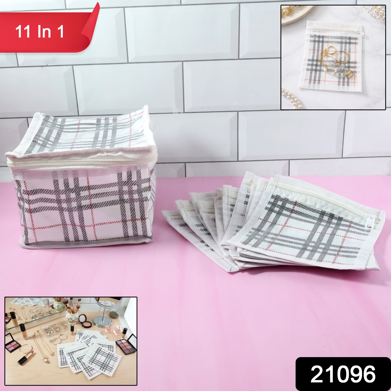 Jewellery Organizer Kit – 11-Piece PVC Travel-Friendly Set Secondary image