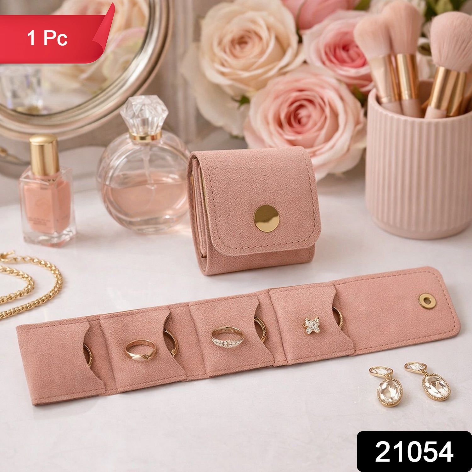 Jewellery Storage Pouch – Compact Foldable Travel Organizer Secondary image