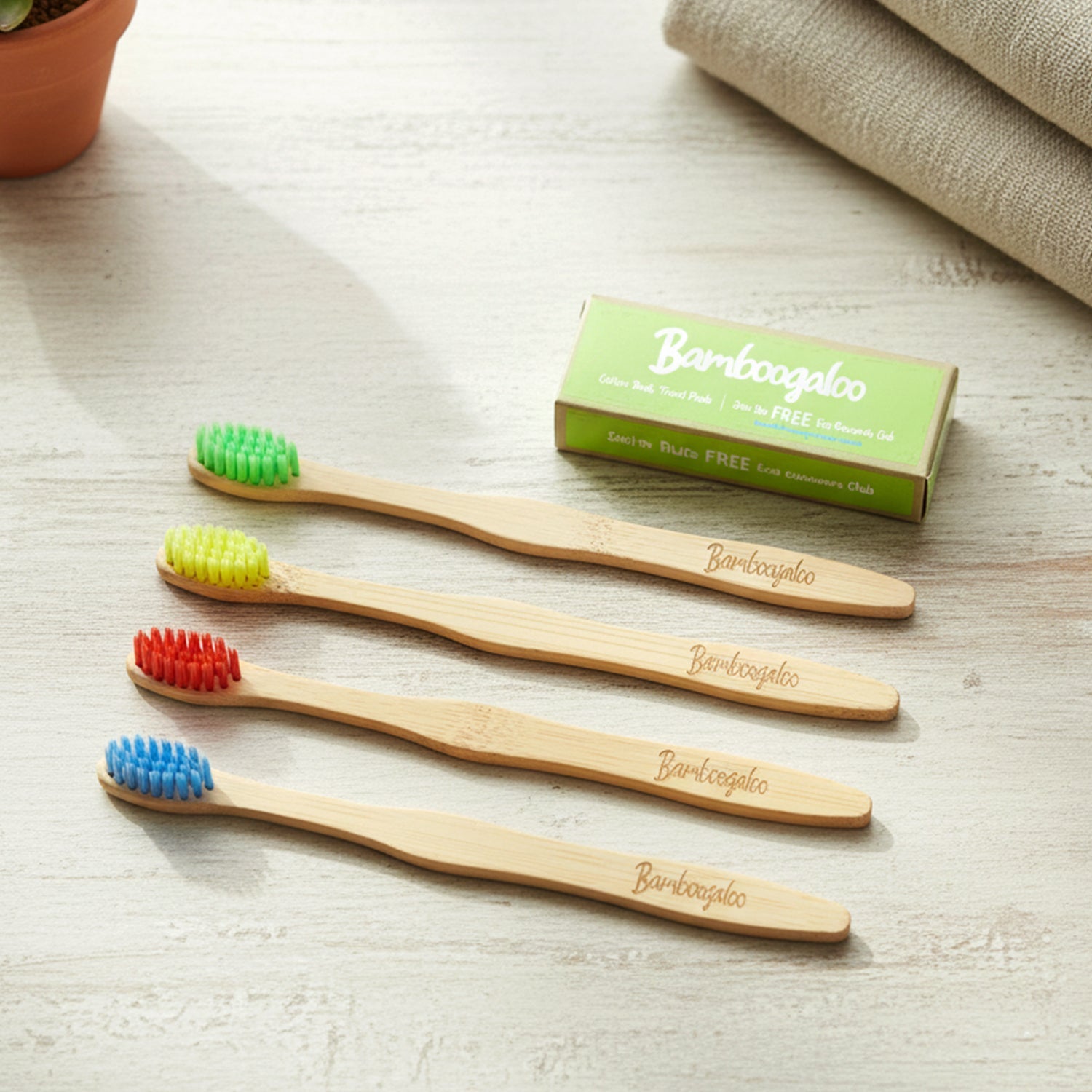 Bamboo Toothbrush Set for Adults – Soft Bristles, Pack of 4 Secondary image