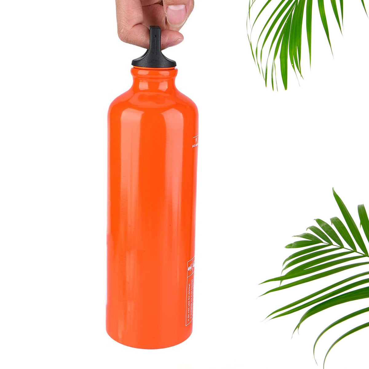 Clear 750ml plastic water bottle on a white background, showcasing its sleek design. Main image