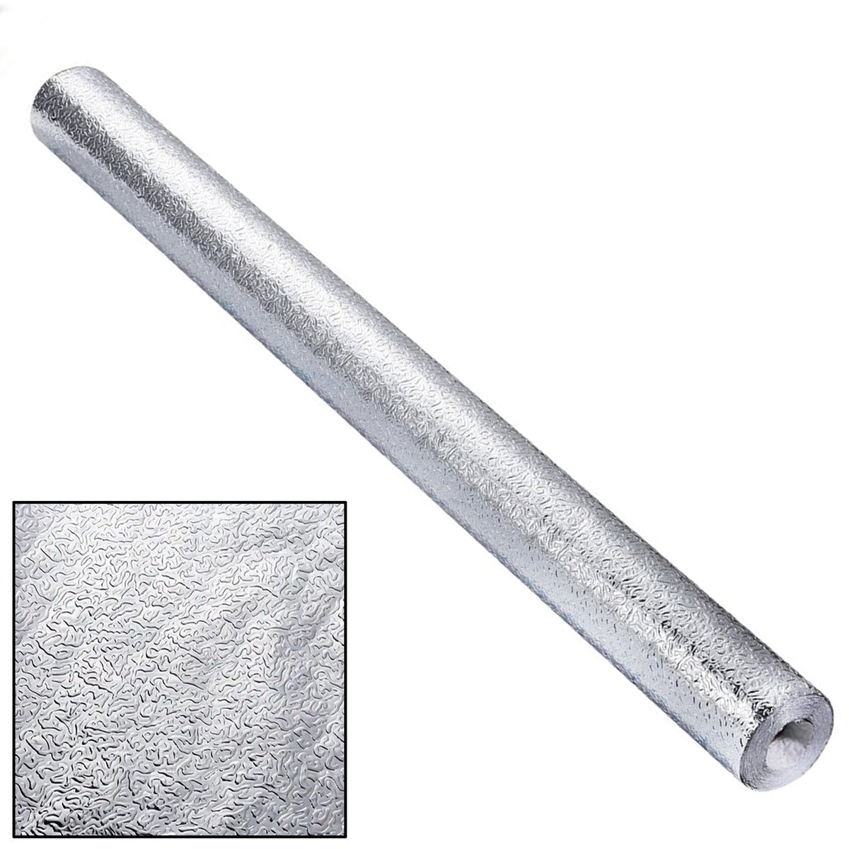 Self-Adhesive Aluminum Foil Wallpaper roll, 60x200 cm, ready for application. Main image