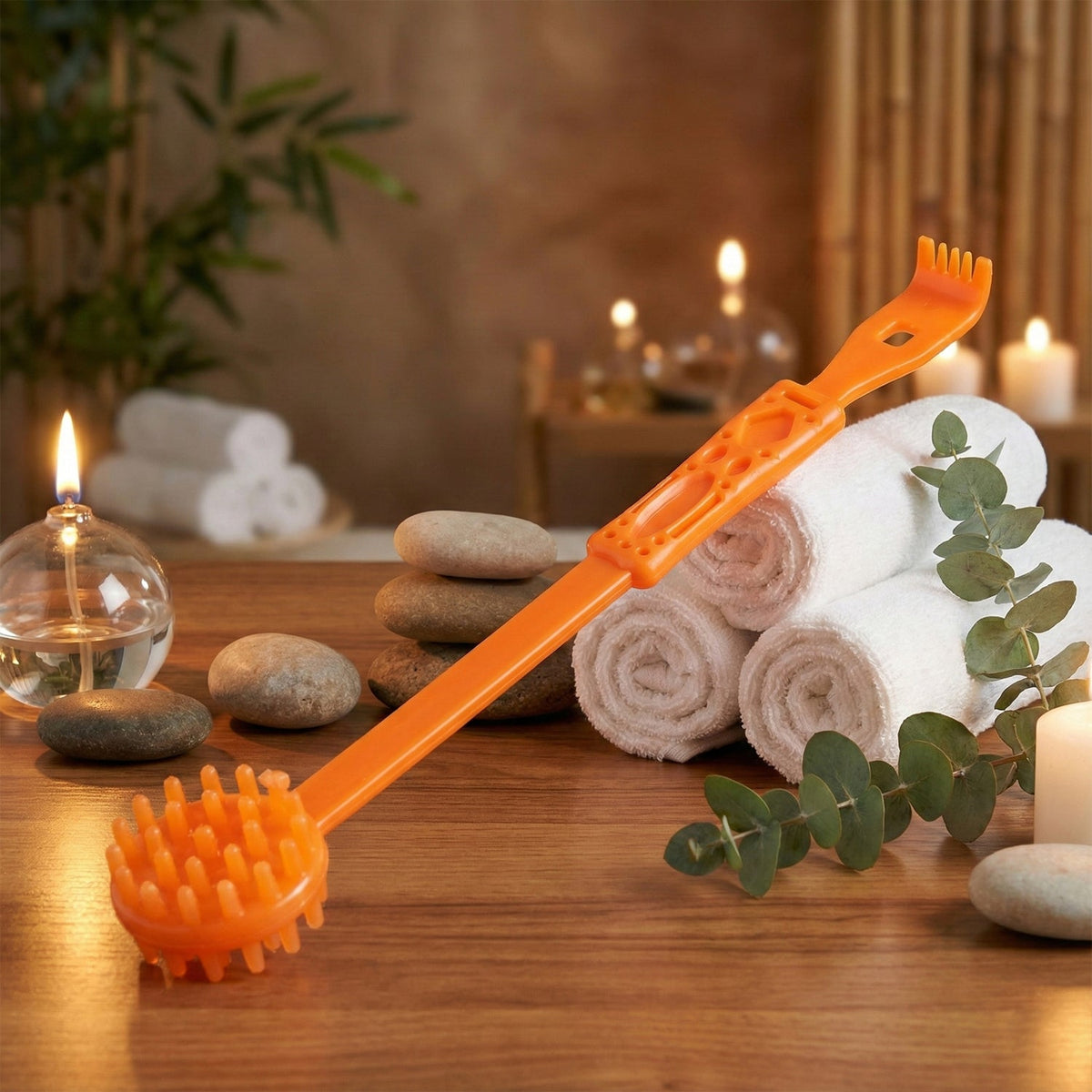 Dual-head long handle body massage roller stick for muscle relief Main image