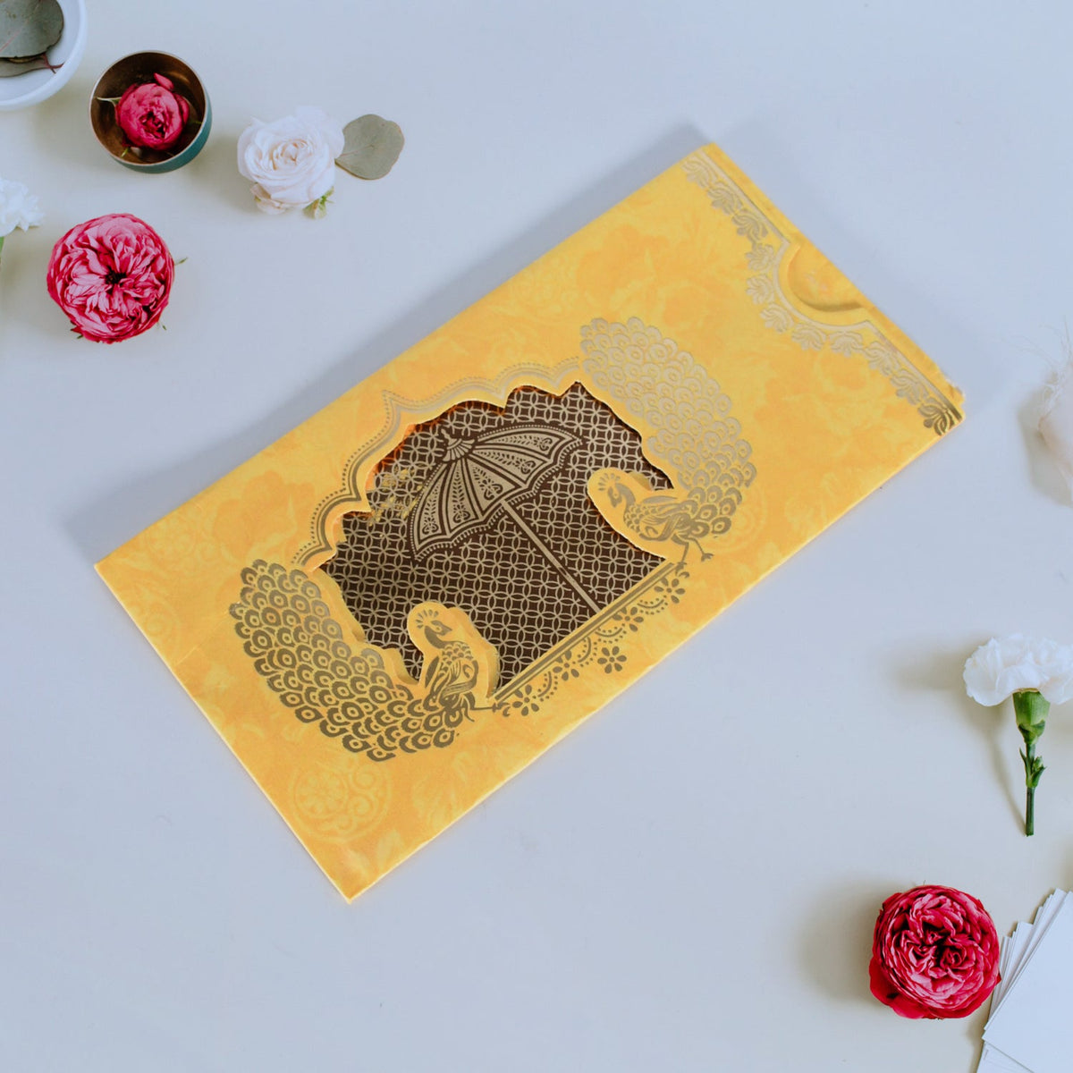 A set of 10 vibrant, purse-shaped Shagun Envelopes for cash gifting at Indian celebrations. Main image