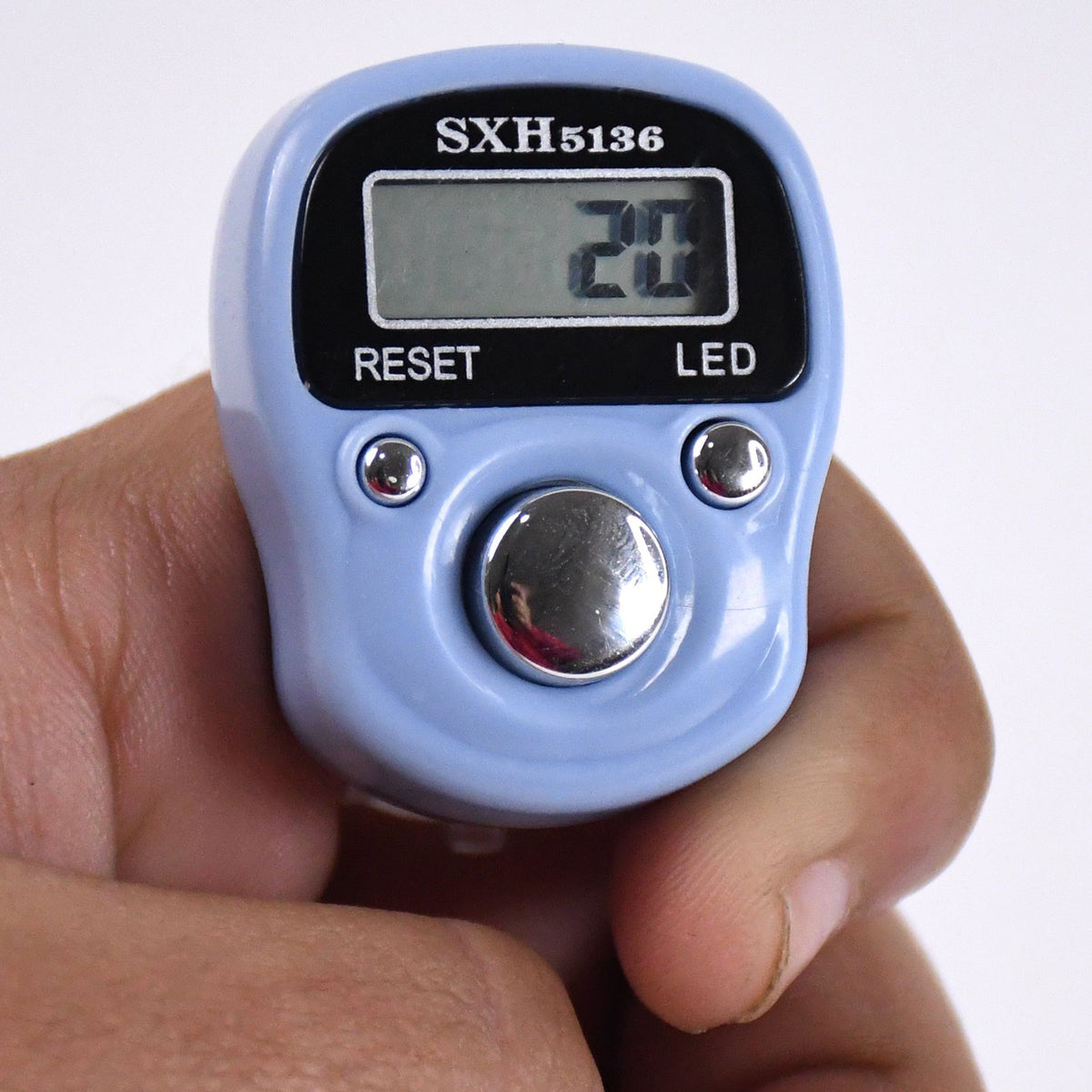 Portable digital finger counter with light on finger for accurate tallying Main image