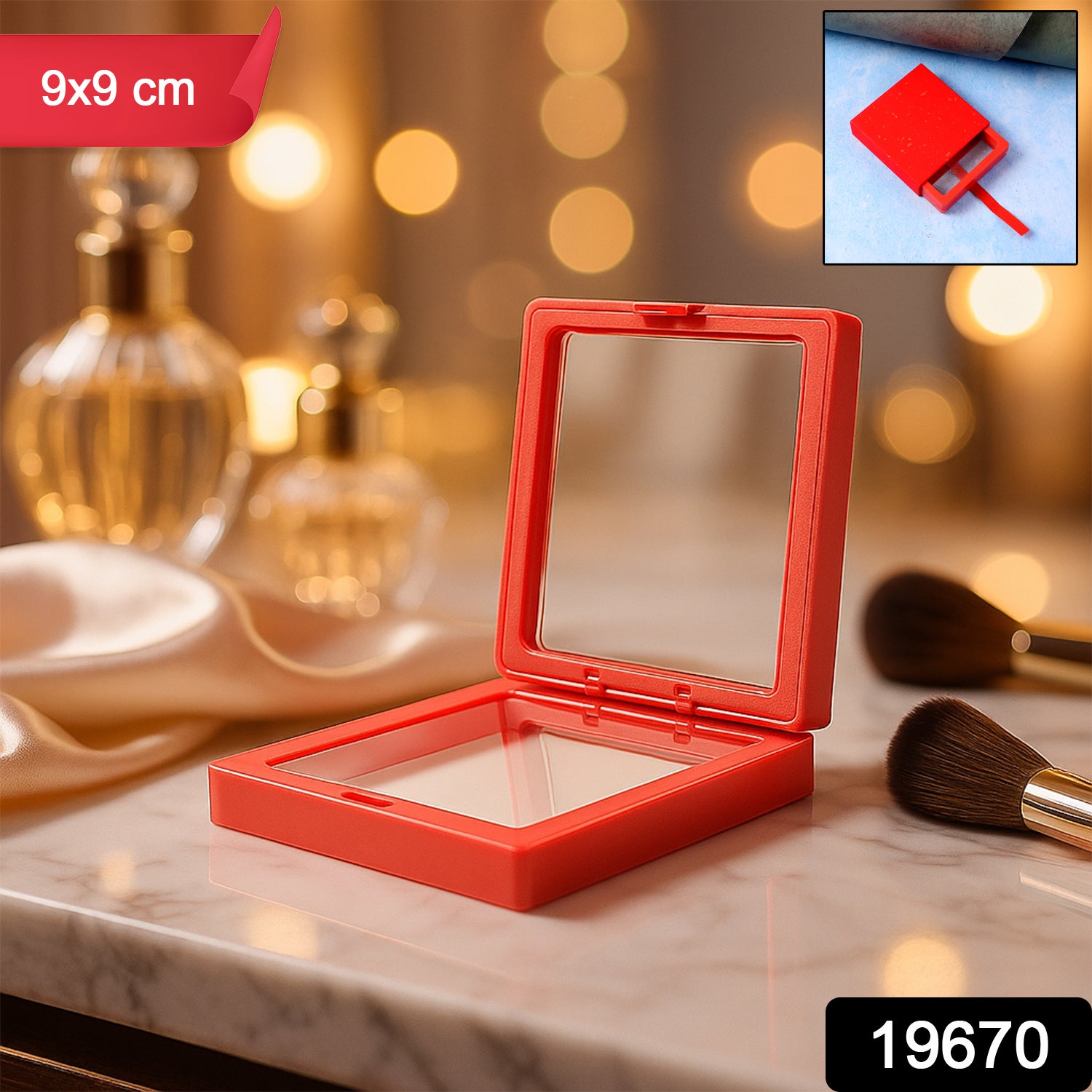 Transparent Jewellery Display Box – 3D Floating Organizer with Magnetic Lock Secondary image