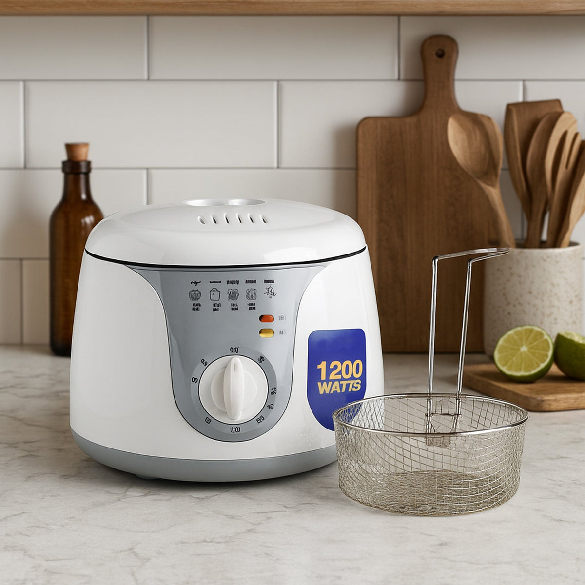 Electric Deep Fryer with 1200W power and stainless steel body Main image