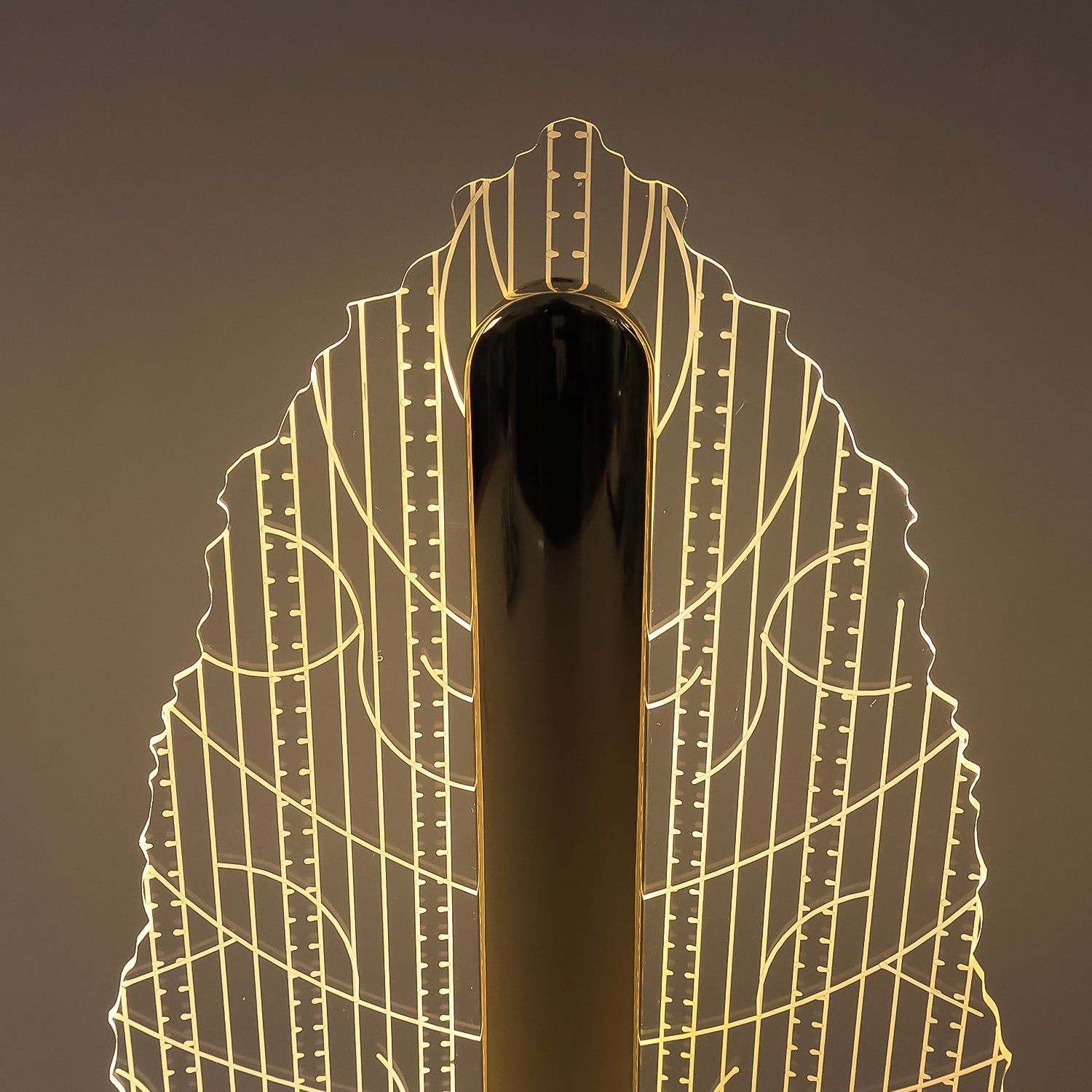 LED Table Lamp – Elegant Leaf Design with USB Rechargeable Base Secondary image