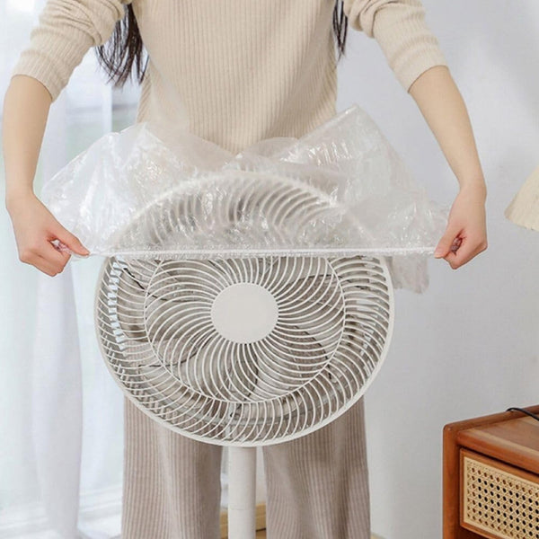 Thick plastic armchair covers providing robust protection from dust.