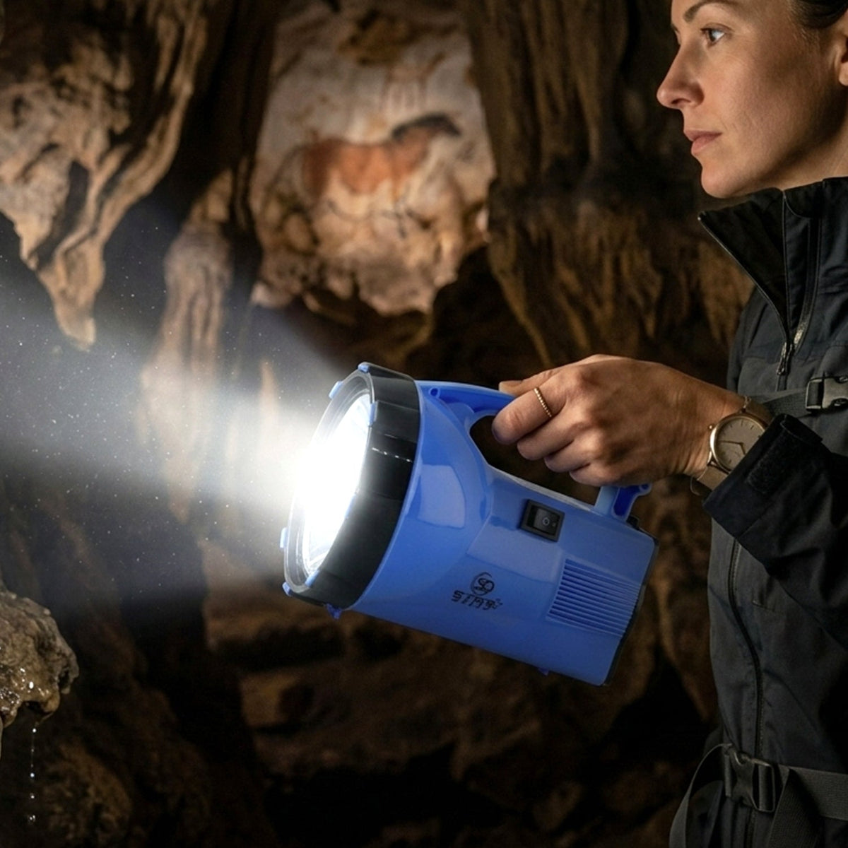 Portable rechargeable LED laser torch for outdoor use Main image