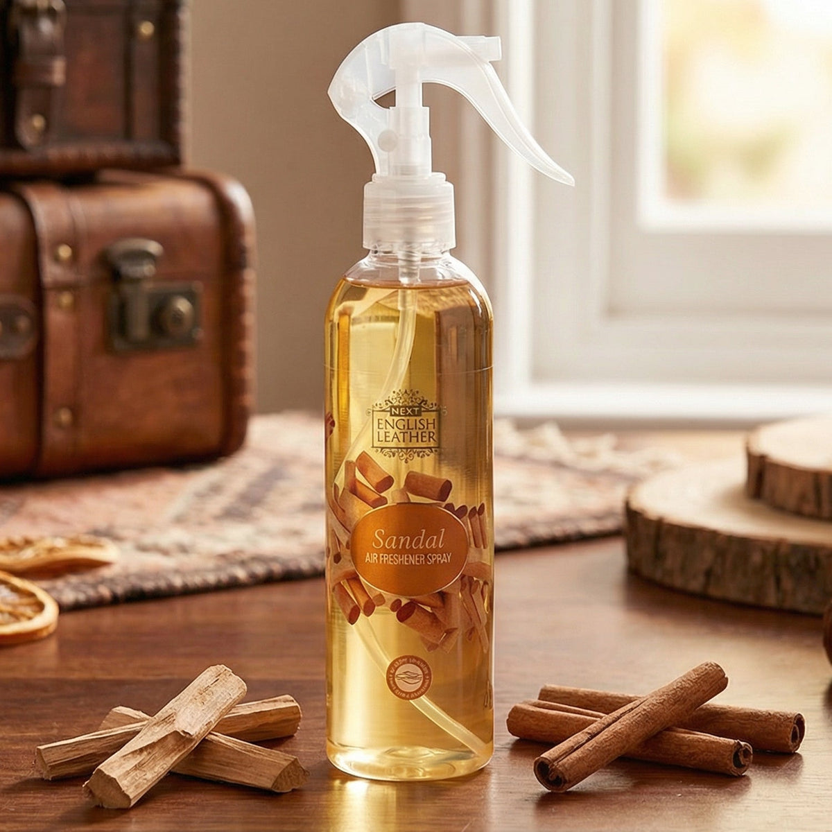 Sandal air freshener spray bottle with easy trigger nozzle for home and office use Main image