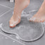 Silicone foot cleaning scrubber bath mat with soft bristles