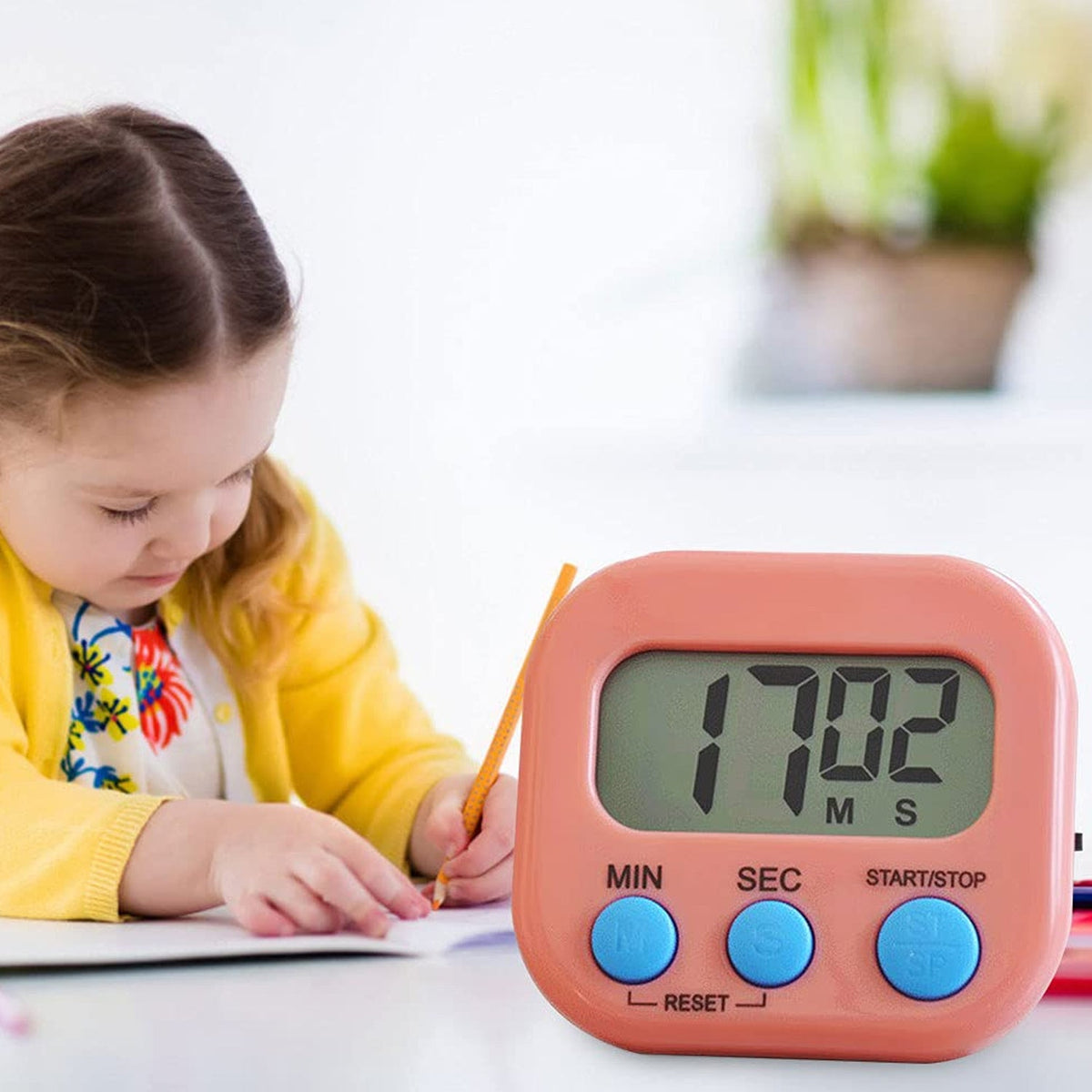 Compact digital kitchen timer with clear, large digits for easy reading. Main image