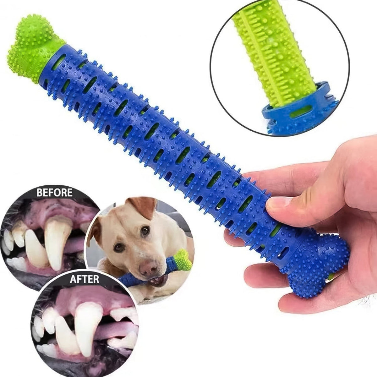 A durable dog toothbrush chew stick designed for effective teeth cleaning. Main image