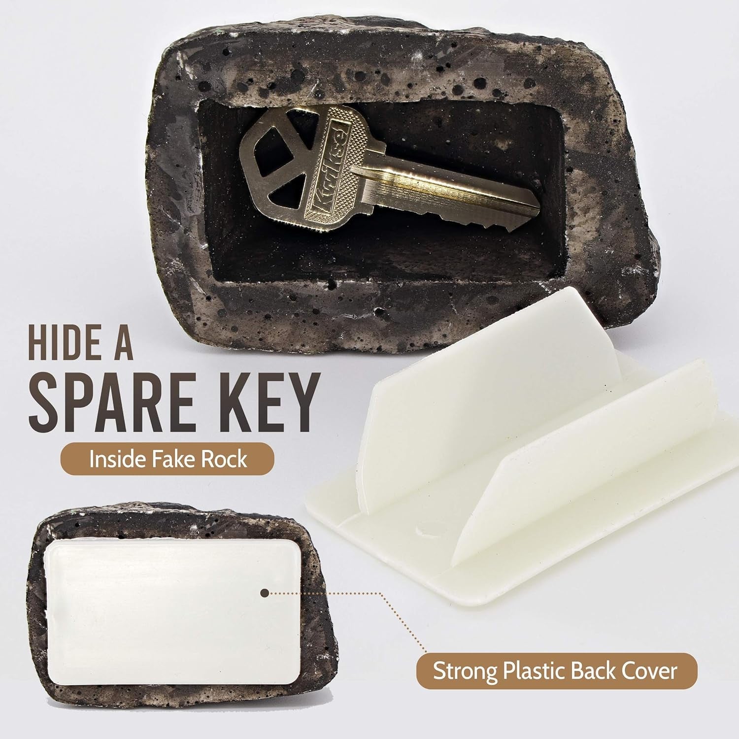 Fake Rock Key Hider – Discreet Outdoor Key Storage | Safelix Secondary image
