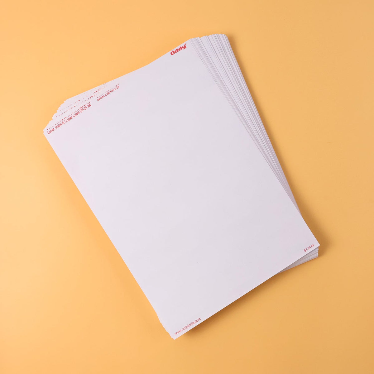 A4 self-adhesive label sheets showing 24 printable stickers per sheet Main image