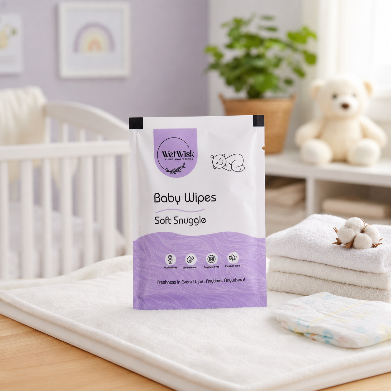 Baby Wet Wipes – Gentle, Hypoallergenic, Alcohol-Free for Babies Secondary image
