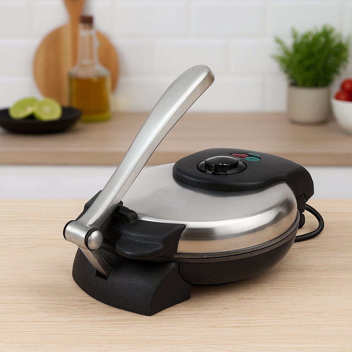 Orbit 1000W stainless steel roti maker for soft rotis and crispy khakras Main image
