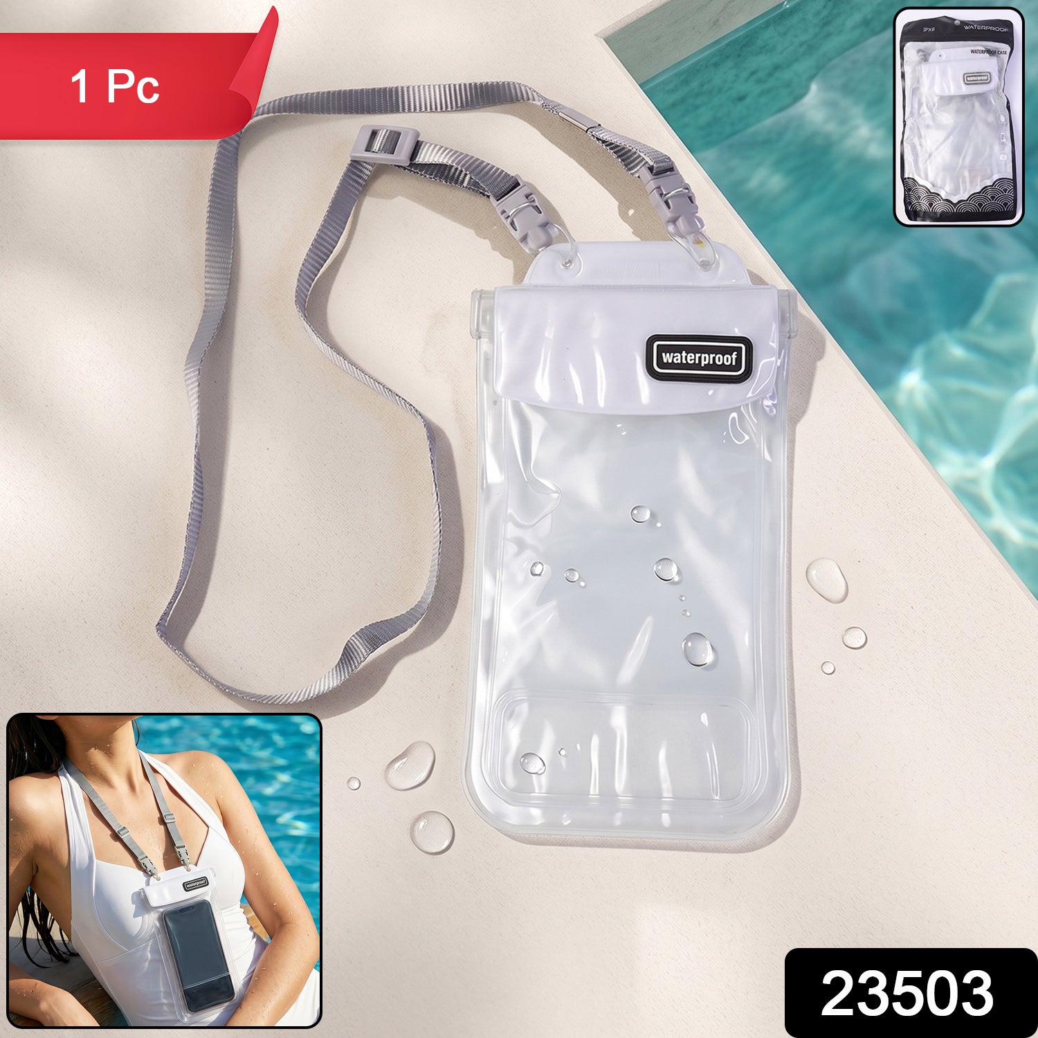 Waterproof Mobile Pouch – Universal Sealed Phone Case with Lanyard Secondary image