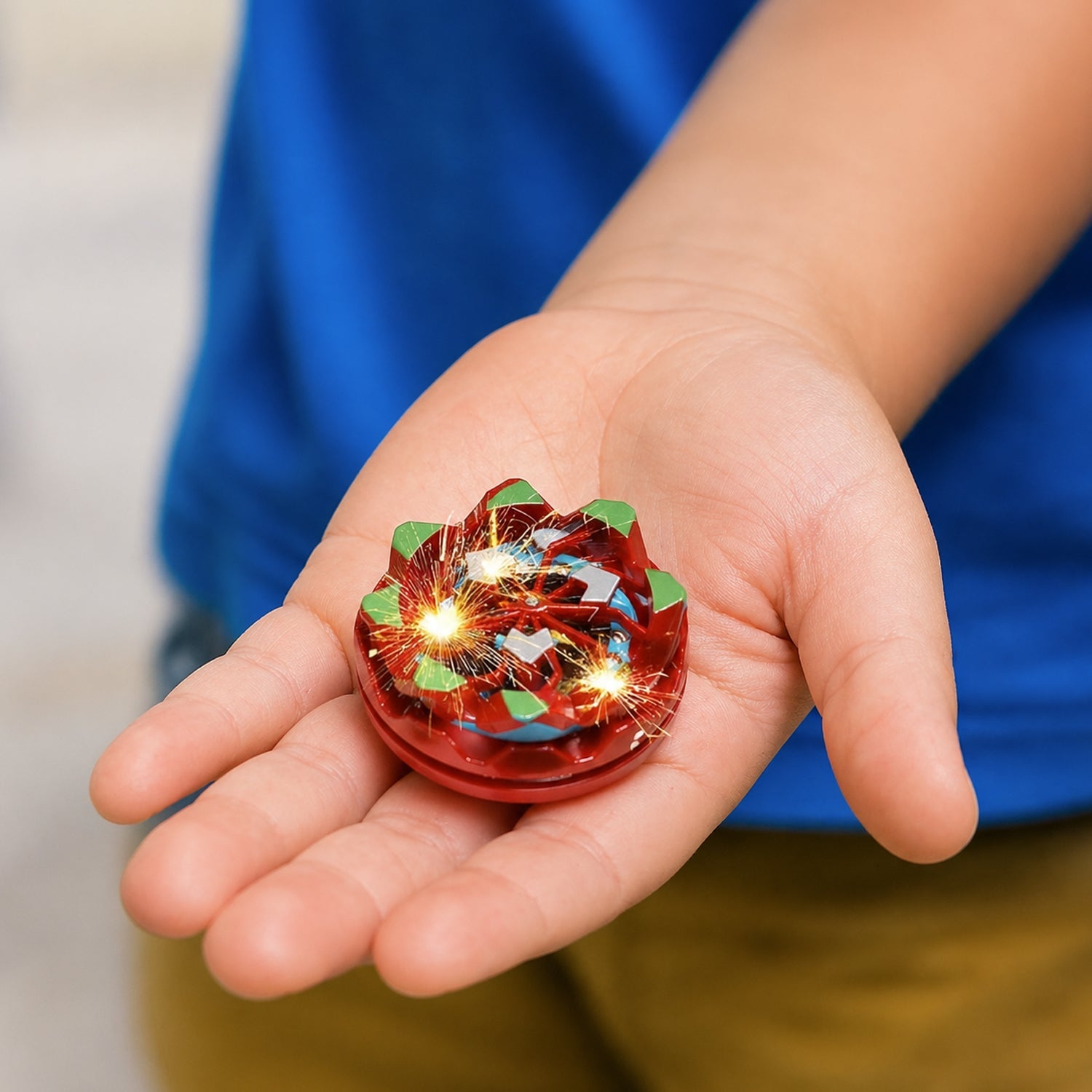 Fireworks Spark Effect Spinning Battle Top – High-Speed Fun for Kids Secondary image