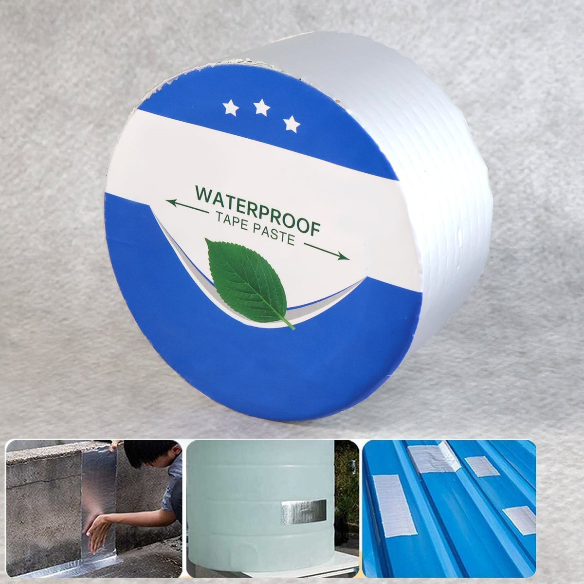 Roll of self-adhesive aluminium foil duct tape on a clean white background. Main image