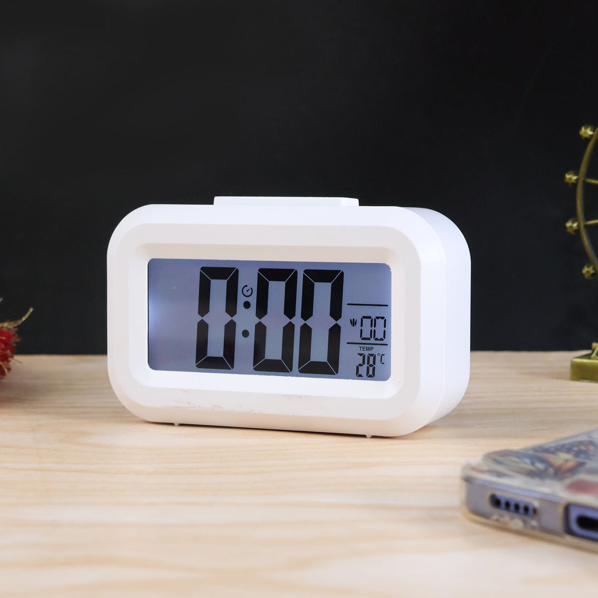 Modern digital LED alarm clock displaying time clearly Main image