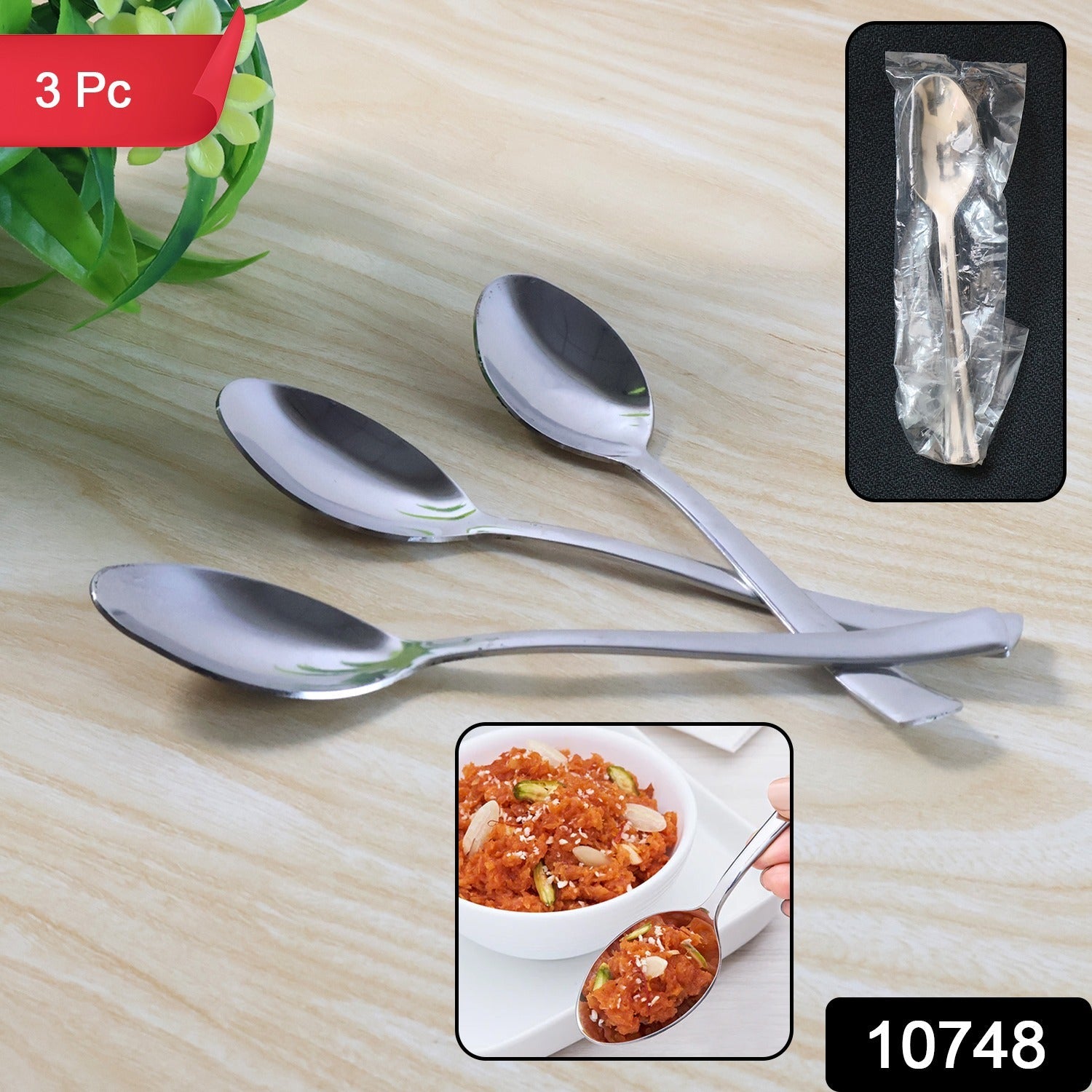 Dining Spoons 3 Pc Set – Rust-Resistant & Comfortable Grip Secondary image