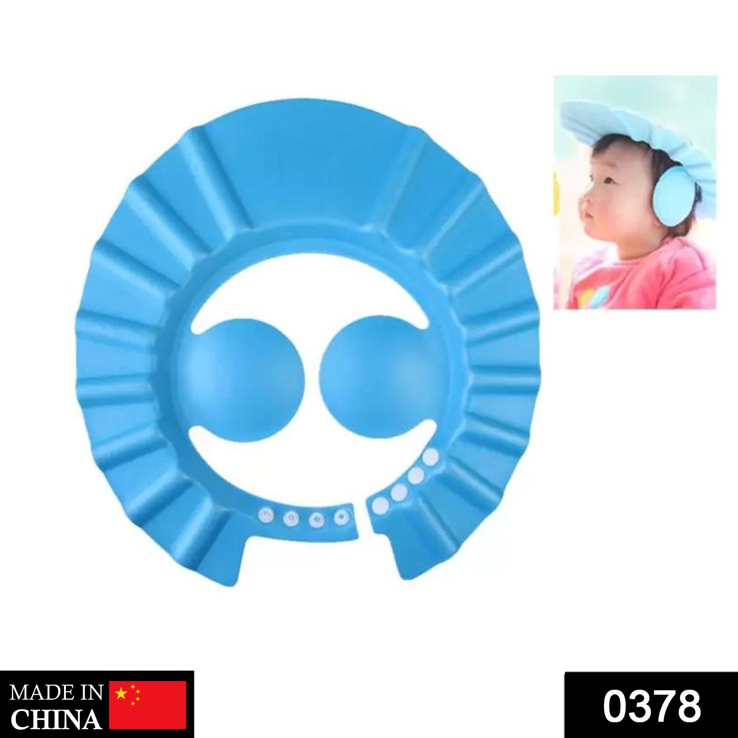 Baby Shower Cap – Adjustable & Soft for Tear-Free Bathing | Mini Bubbles Secondary image