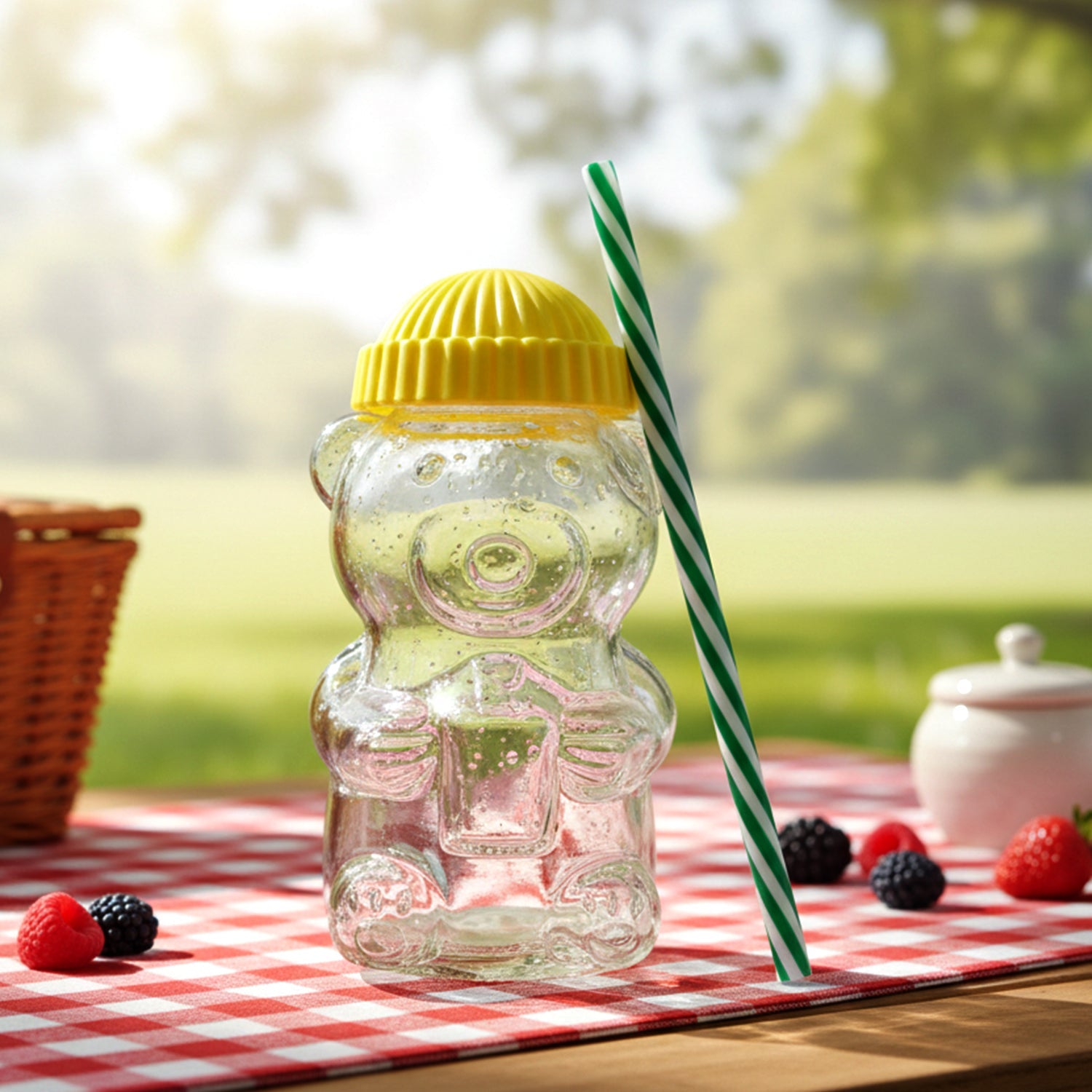 Bear Shape Kids Drinking Cup with Straw – 350ml Fun Hydration Secondary image