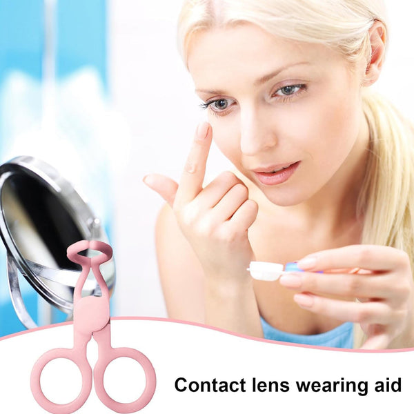 Compact and portable contact lens aid, ideal for travel and daily use.
