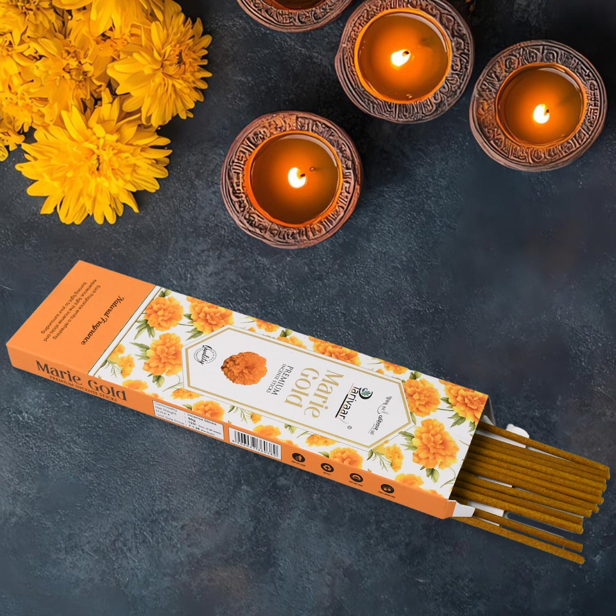 Agarbatti Sticks 90 GM pack, featuring a vibrant mixed floral fragrance design. Main image