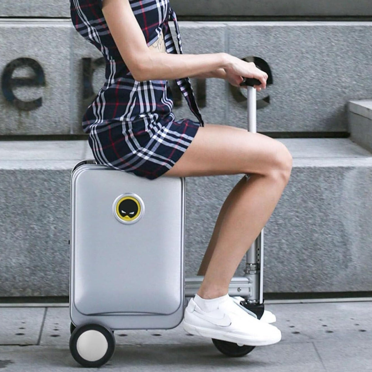 Electric Scooter Suitcase in a modern airport setting, ready for smart travel. Main image