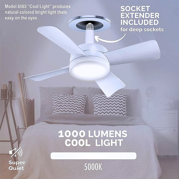 Remote control for ceiling fan with LED light