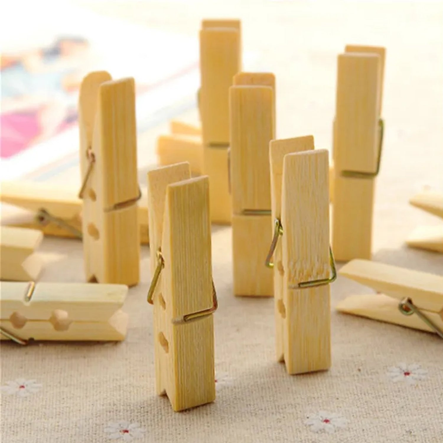 Wooden Clothespins – Heavy-Duty Laundry & Craft Clips | BathNova Secondary image