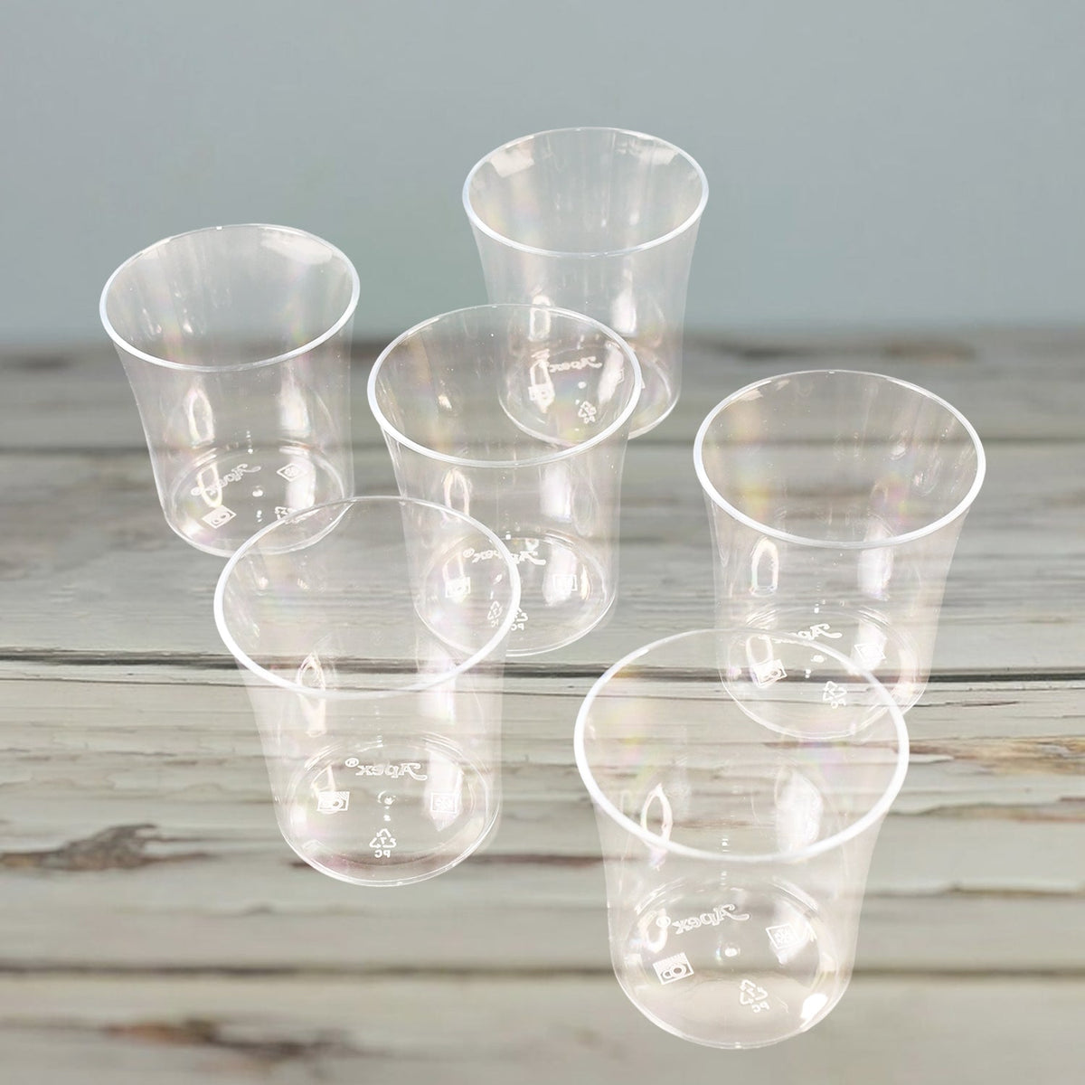 Set of 6 durable plastic glasses for daily water and juice use Main image