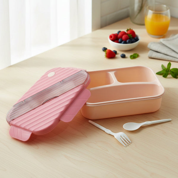 Children’s food storage container, plastic, with sections for different foods lunch box