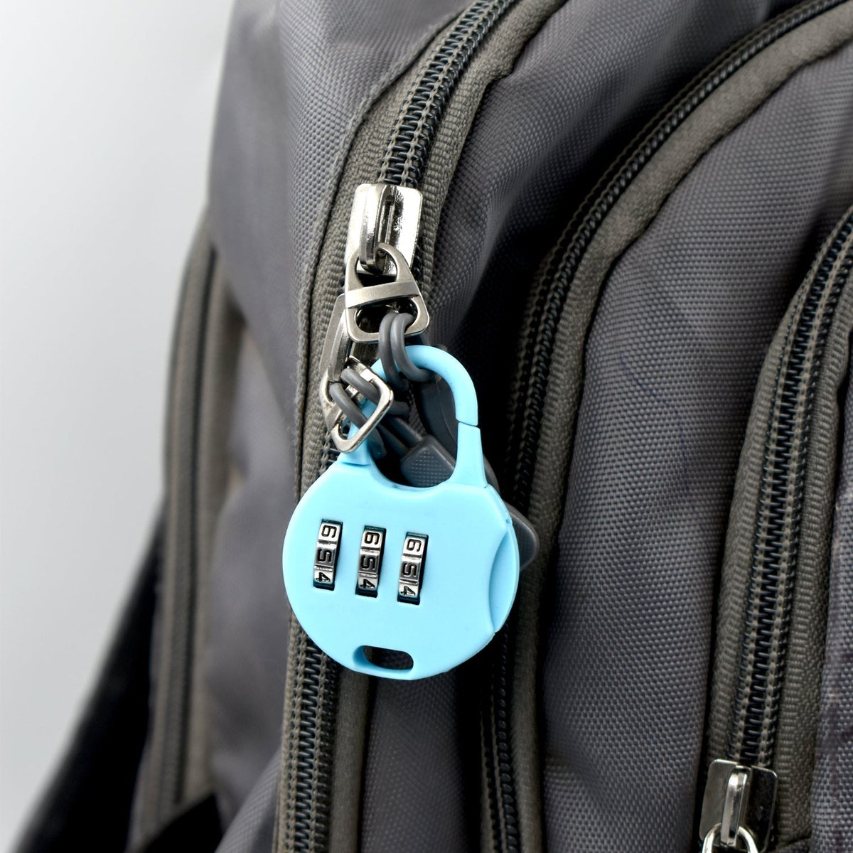 A compact 3-Digit Zipper Lock in black, perfect for securing luggage and bags. Main image