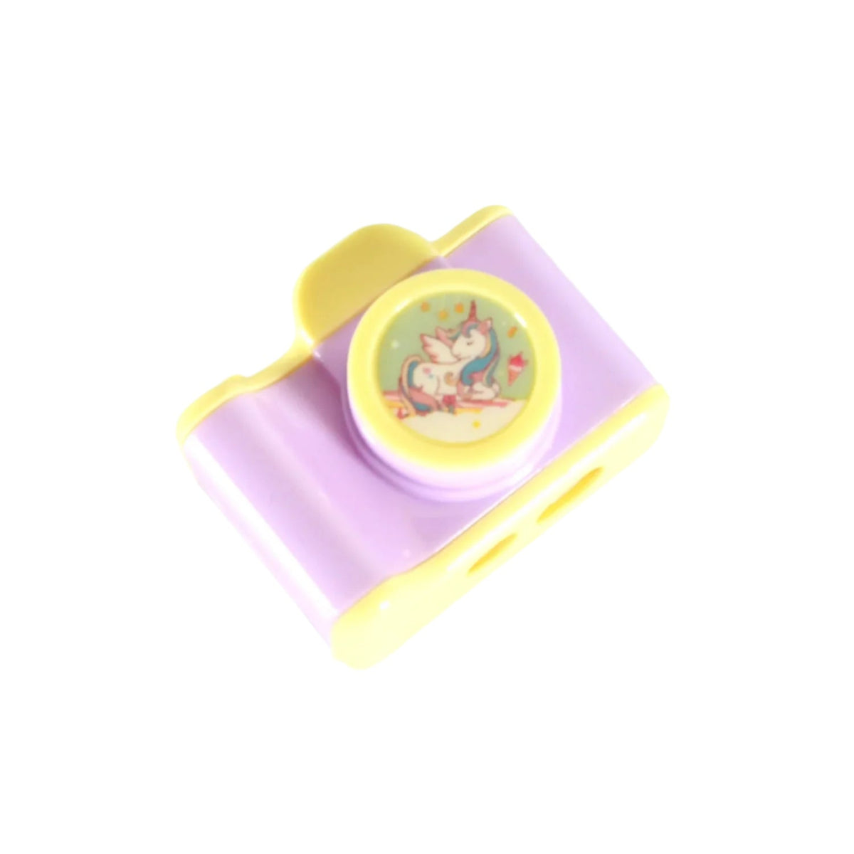Multiple camera shaped pencil sharpeners in vibrant colours displayed together. Main image