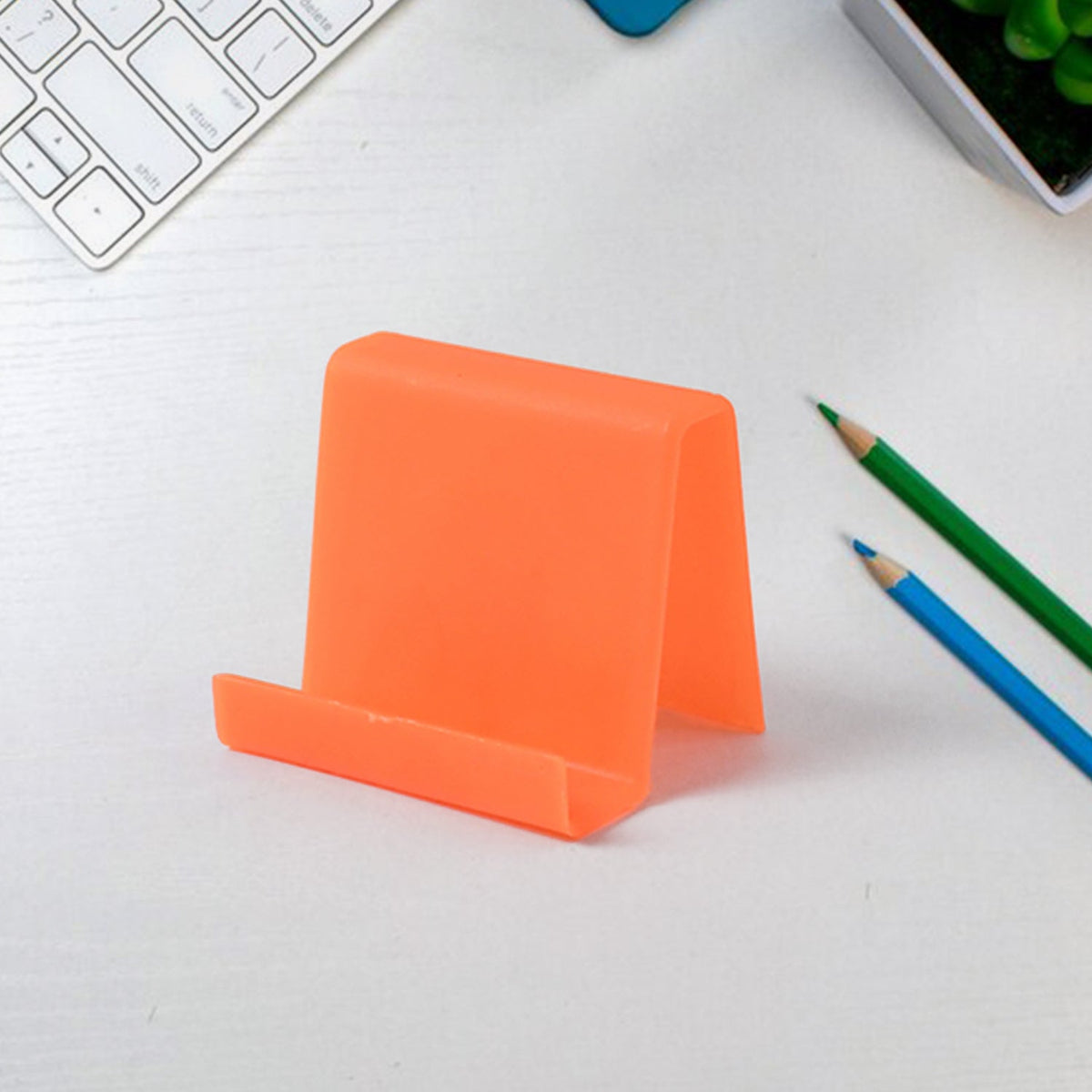 Durable plastic phone stand angled support view holding mobile Main image