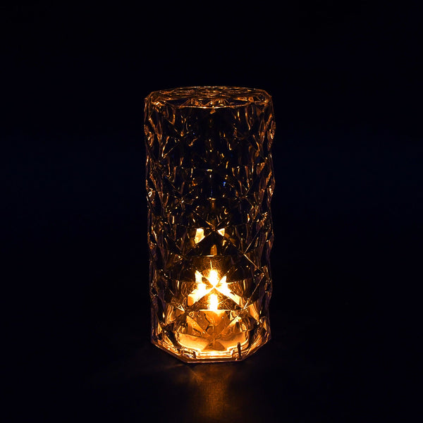 The Crystal LED Candle in a home setting, highlighting its decorative appeal.