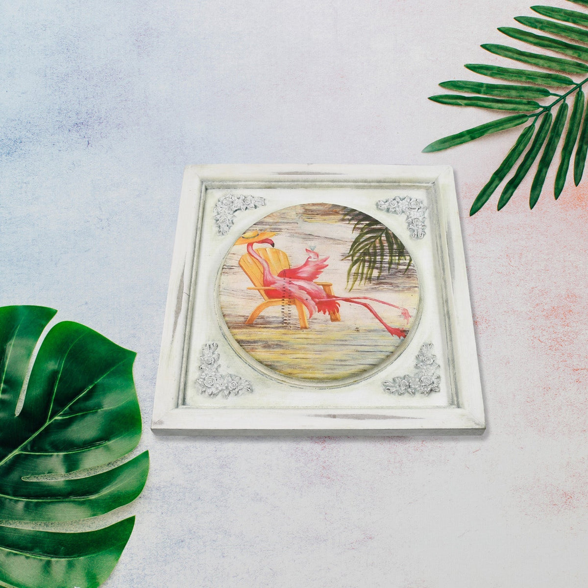 Elegant 12x12 inch wooden photo frame for desktop display. Main image