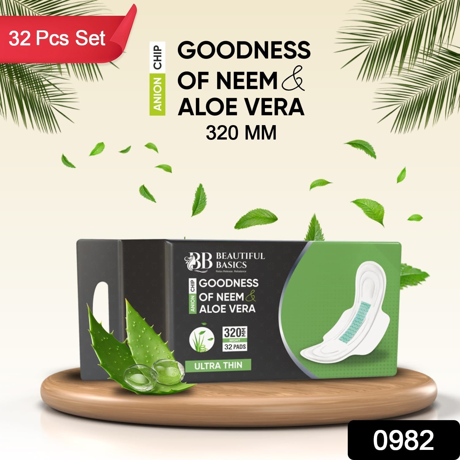 Sanitary Pads with Neem Aloe Vera – Ultra Thin | Beautiful Basics Secondary image