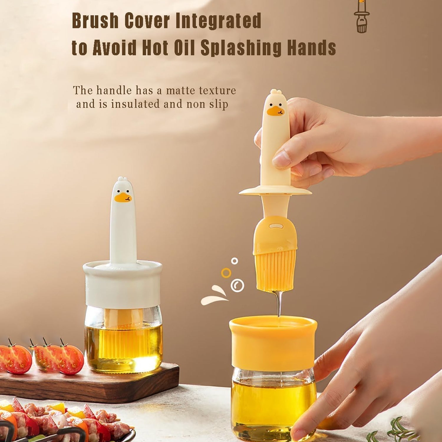 Oil Dispenser Bottle – 2-in-1 with Silicone Brush | Own Hydrate Secondary image