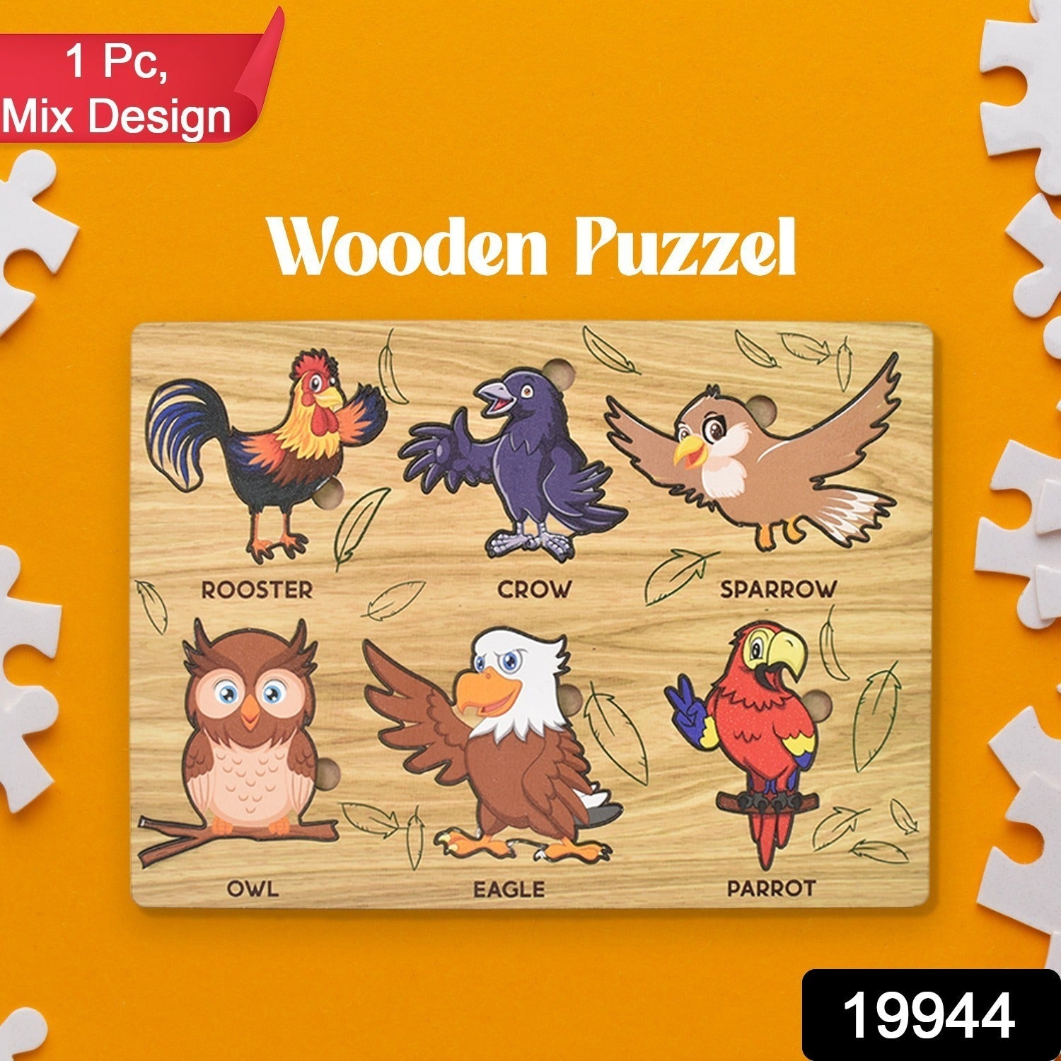 Wooden Peg Puzzle Board for Kids – Easy-Grip Educational Toy Secondary image