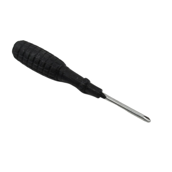 Phillips screwdriver in use, repairing a household appliance.
