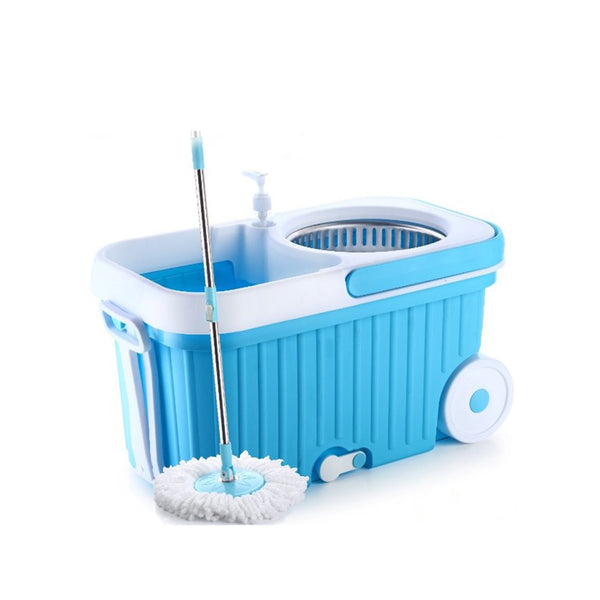 Side view of the Ganesh 360 Spin Mop with Wheels, highlighting its ergonomic design.