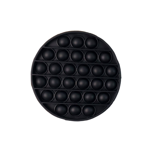 Side view of round silicone Pop It fidget toy for sensory fun